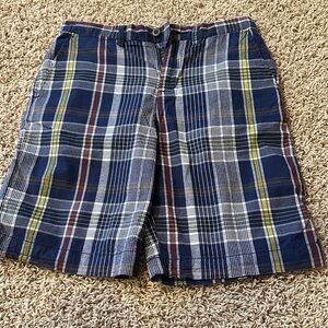 Polo Ralph Lauren Boys Navy Plaid Cotton Shorts